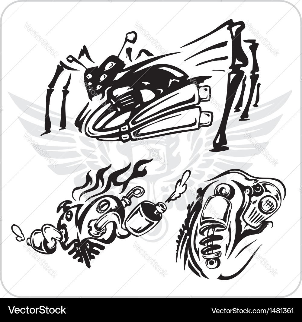 Set - bike symbol Vector Image