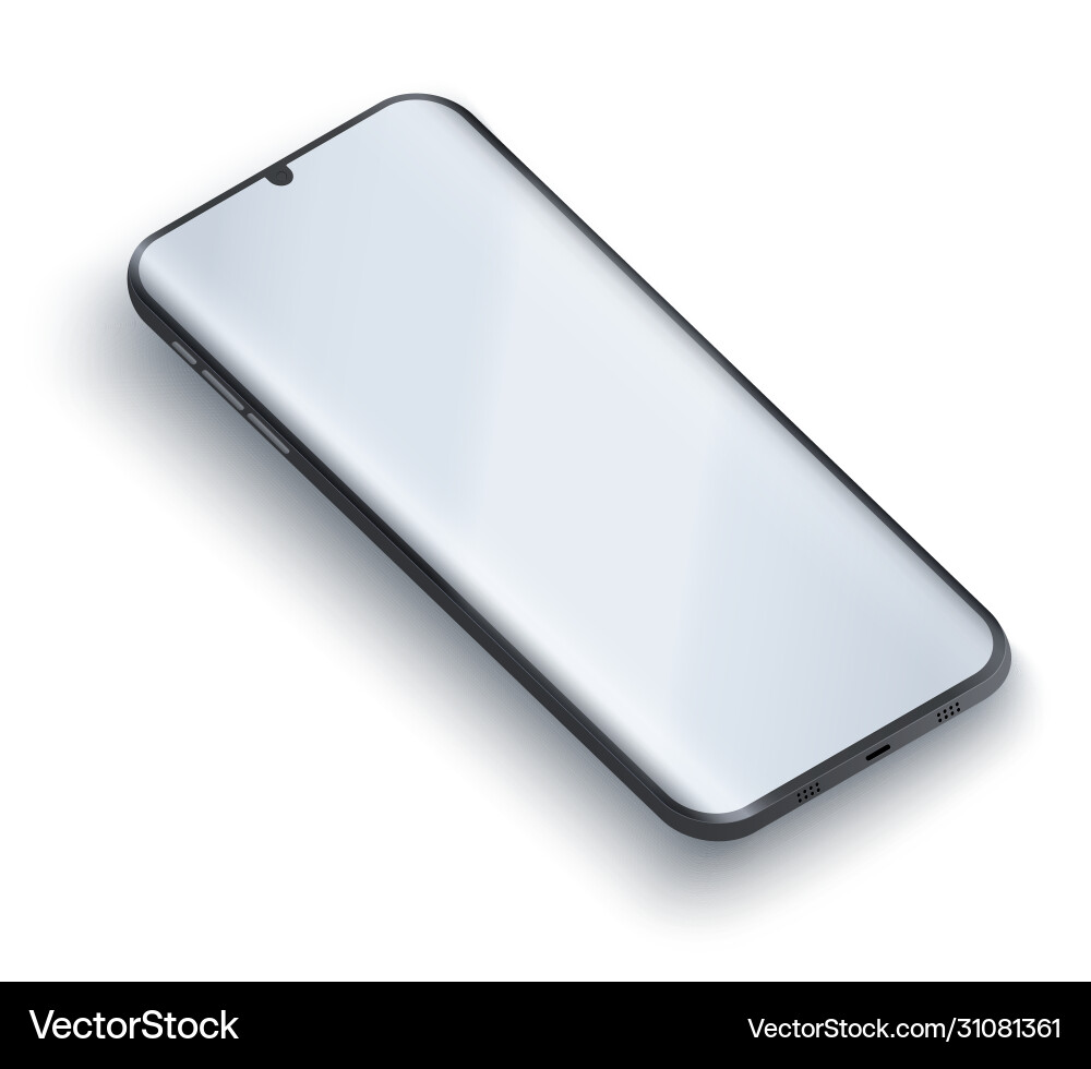 Smartphone mit Kerbe Präsentation Mockup Smartphone mit Kerbe Präsentation Mockup vektorbild