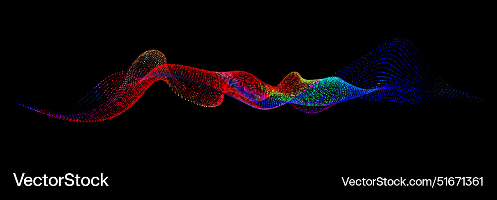 Wave pattern 3d glowing abstract digital Wave pattern 3d glowing abstract digital vector image