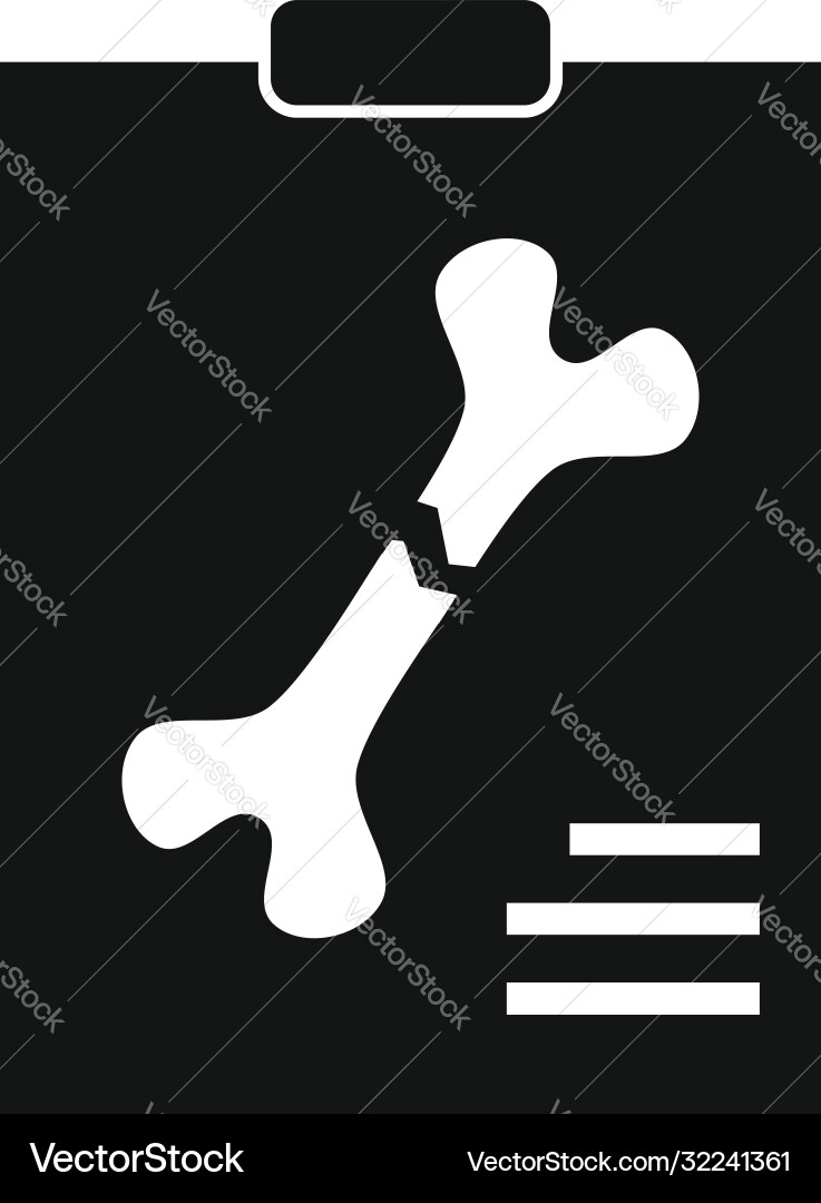 Xray bone image icon simple style Xray bone image icon simple style vector image