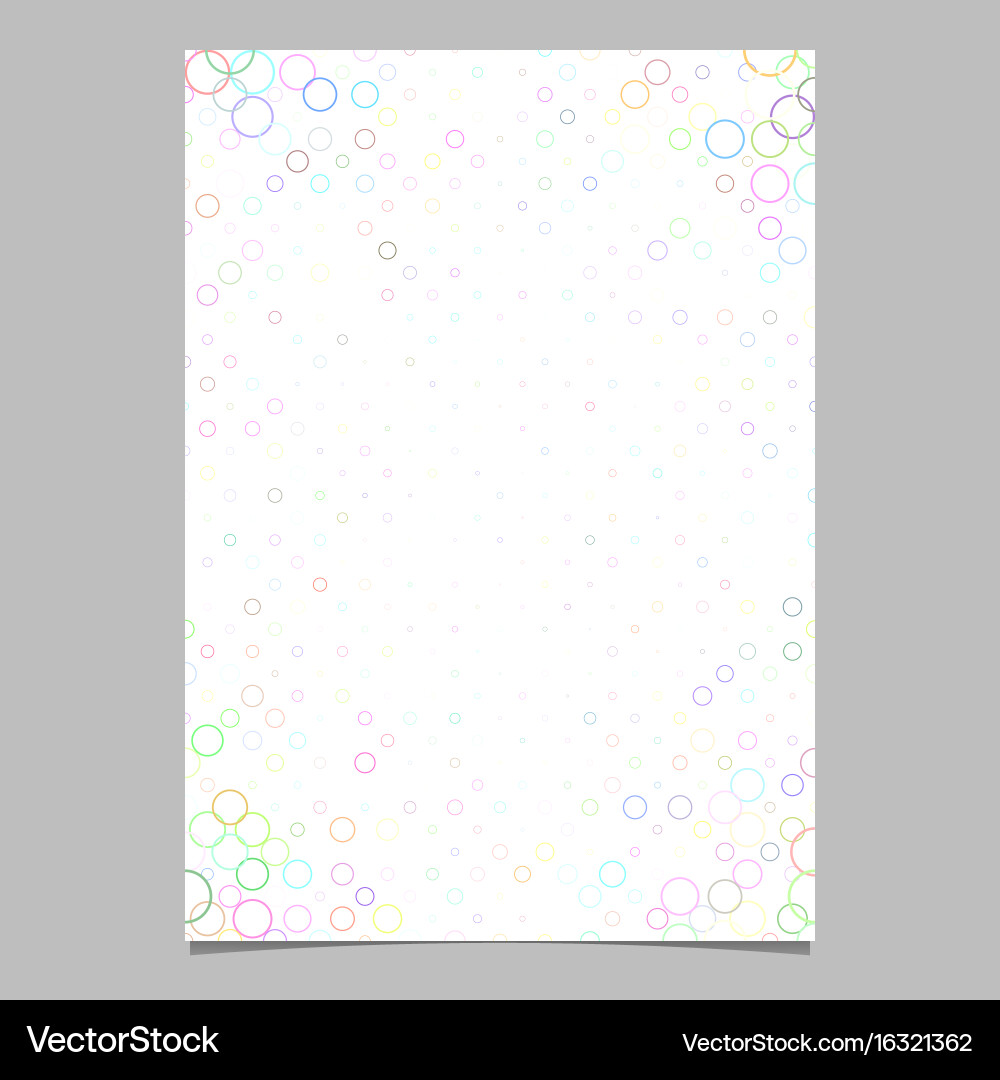 Abstract circle pattern page corner background vector image