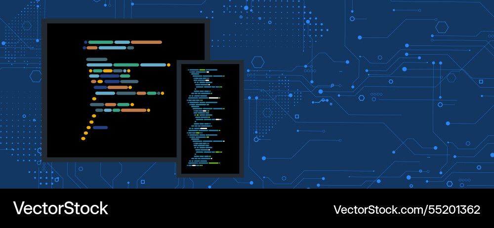 Abstract patterns in the language of machines Abstract patterns in the language of machines vector image