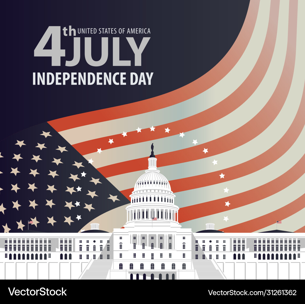 Banner on theme us independence day Banner on theme us independence day vector image