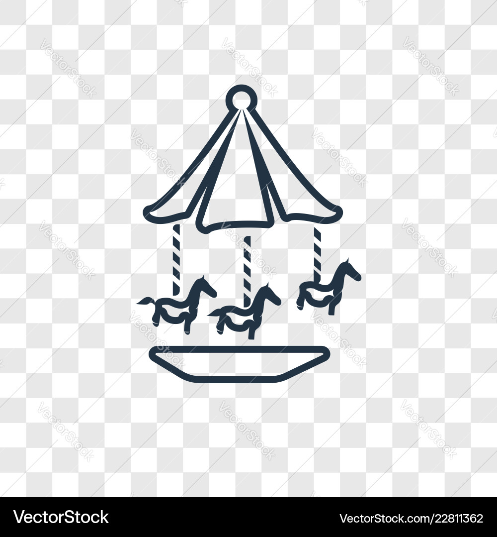 Carousel concept linear icon isolated Carousel concept linear icon isolated vector image