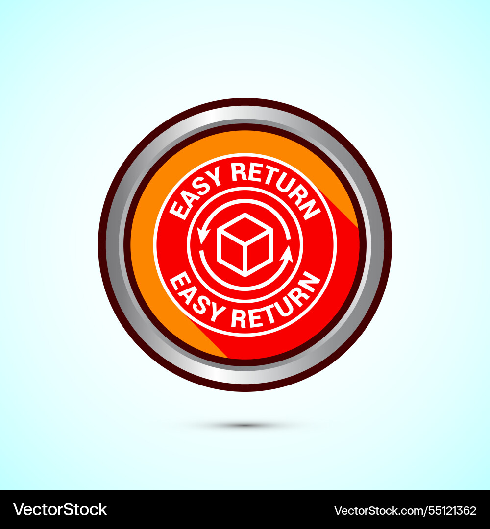 Easy return icon design label Vector Image