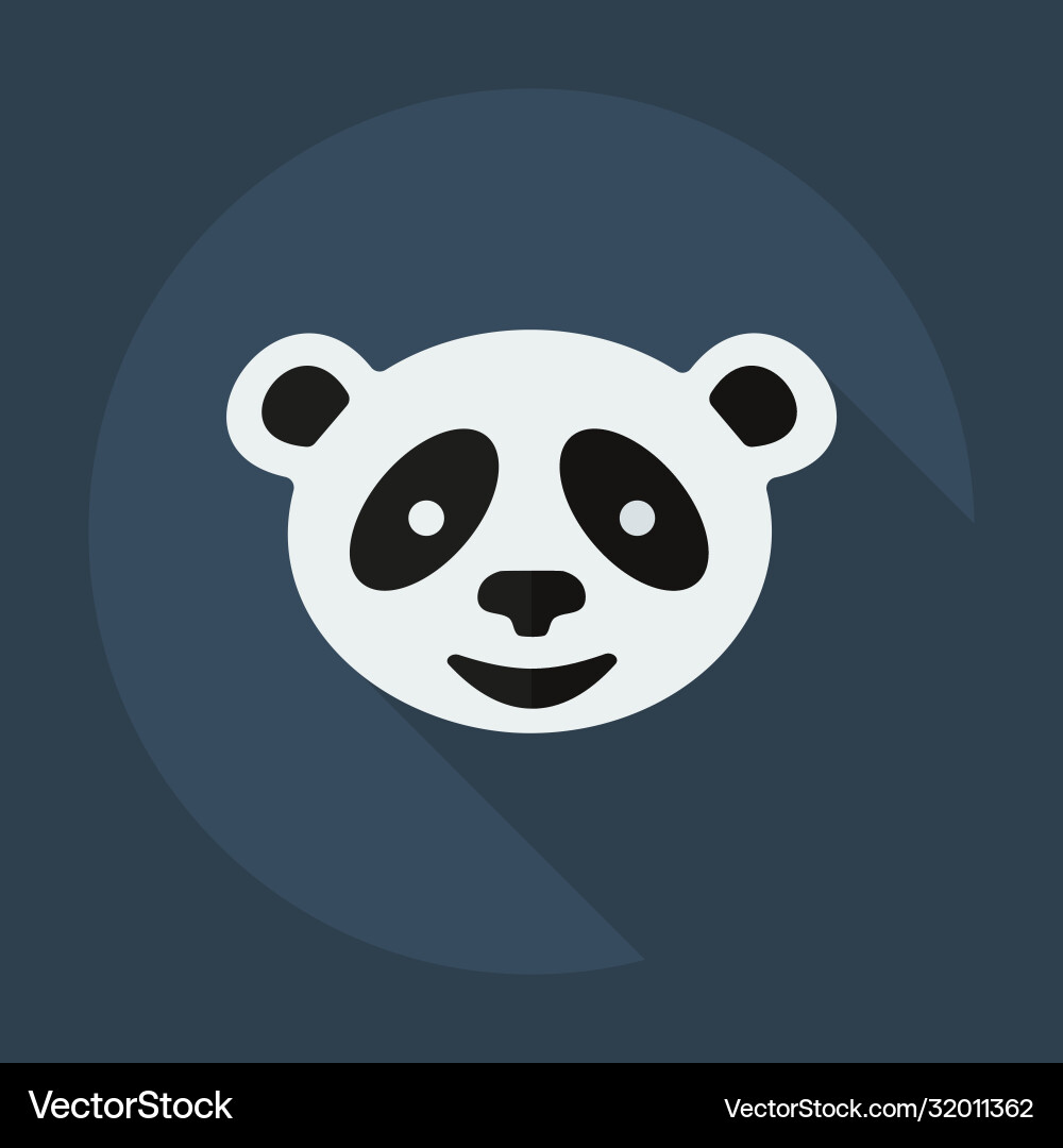 Flat modern design with shadow icons pandas vector image