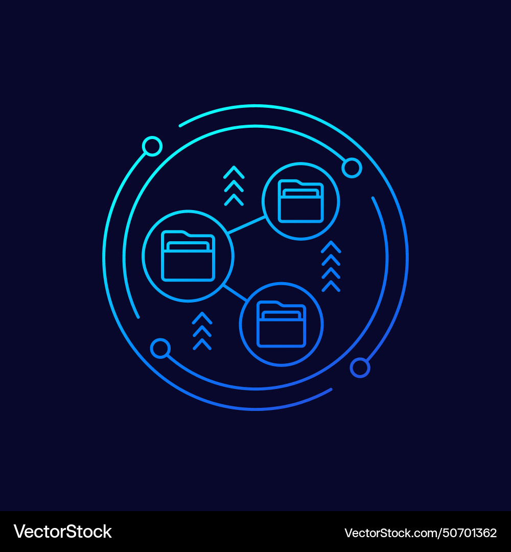 Folders icon for apps linear design Vector Image