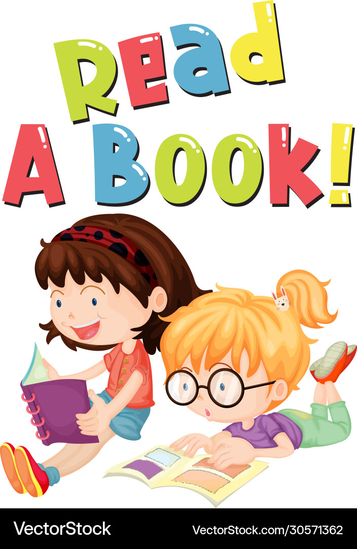 Font design for read a book with kid reading Font design for read a book with kid reading vector image