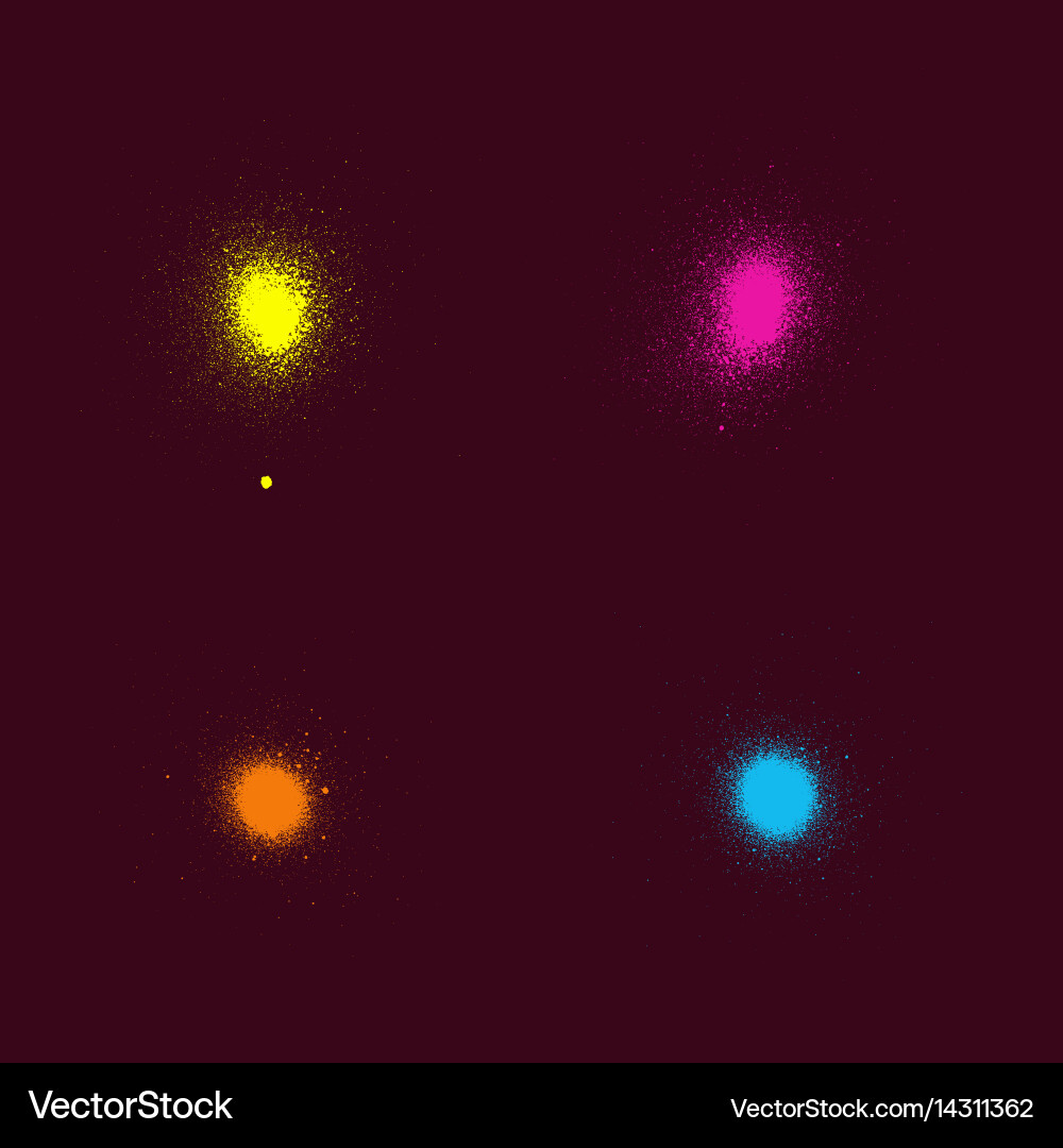 Graffiti sprayed dots collection in multiple Vector Image