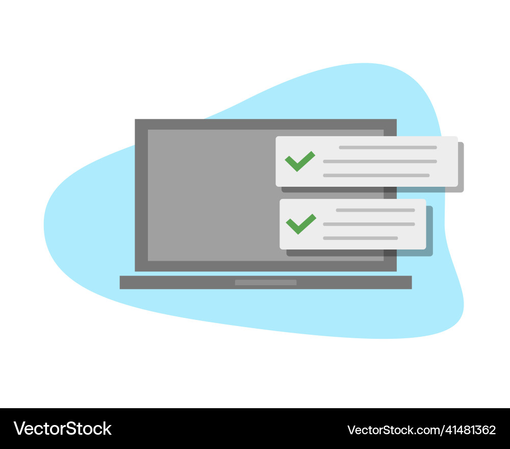 Icon notification message on computer white Icon notification message on computer white vector image