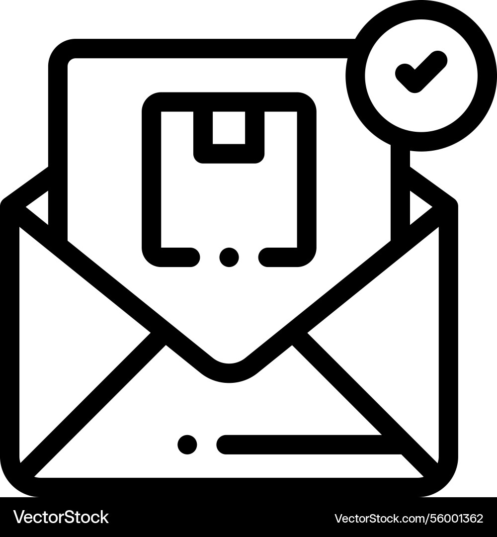 Notification icon thin linear style design Notification icon thin linear style design vector image