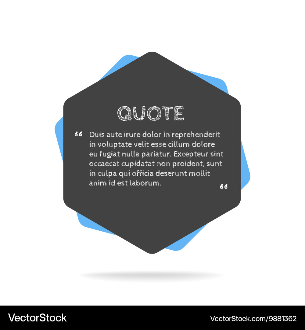 Quotation mark speech bubble empty quote blank Vector Image