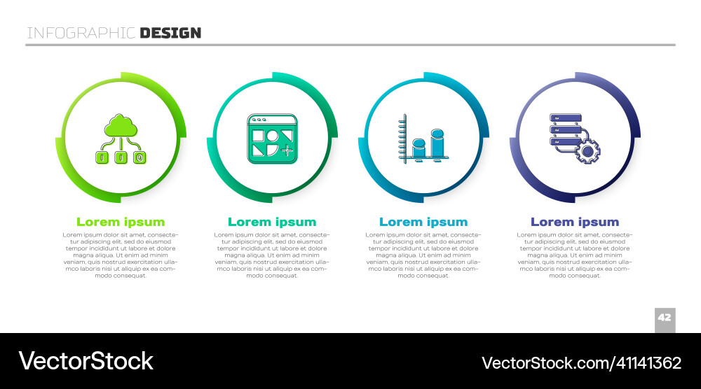 Set cloud technology data transfer different vector image