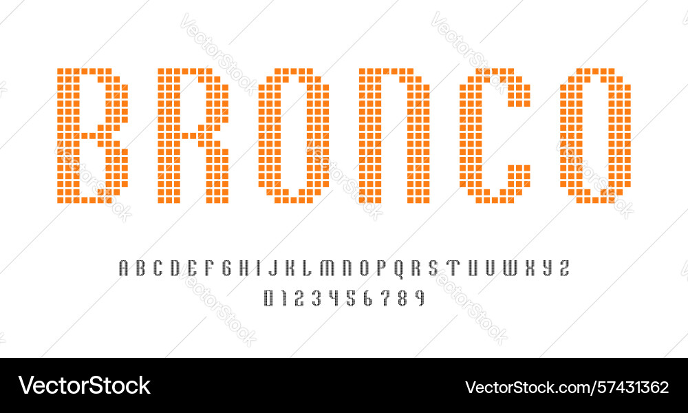 Set of alphabets font letters and numbers vector image