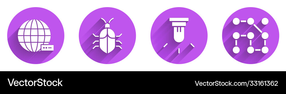 Set social network system bug concept motion Set social network system bug concept motion vector image