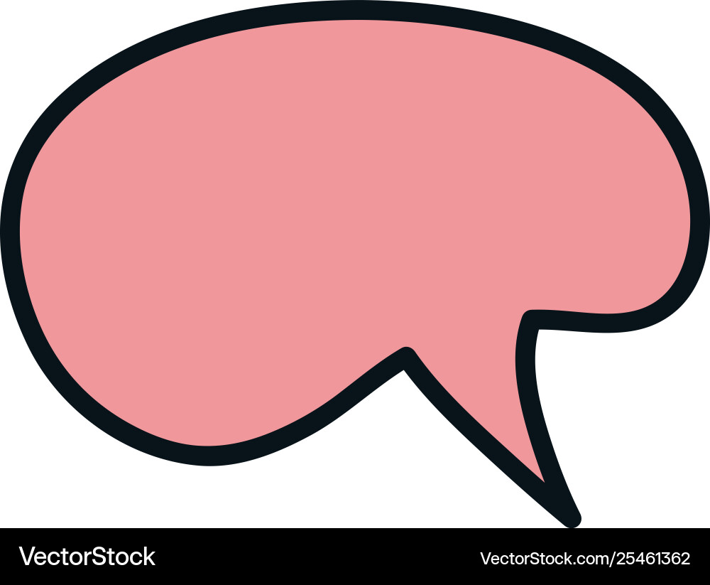 Speech bubble message icon vector image