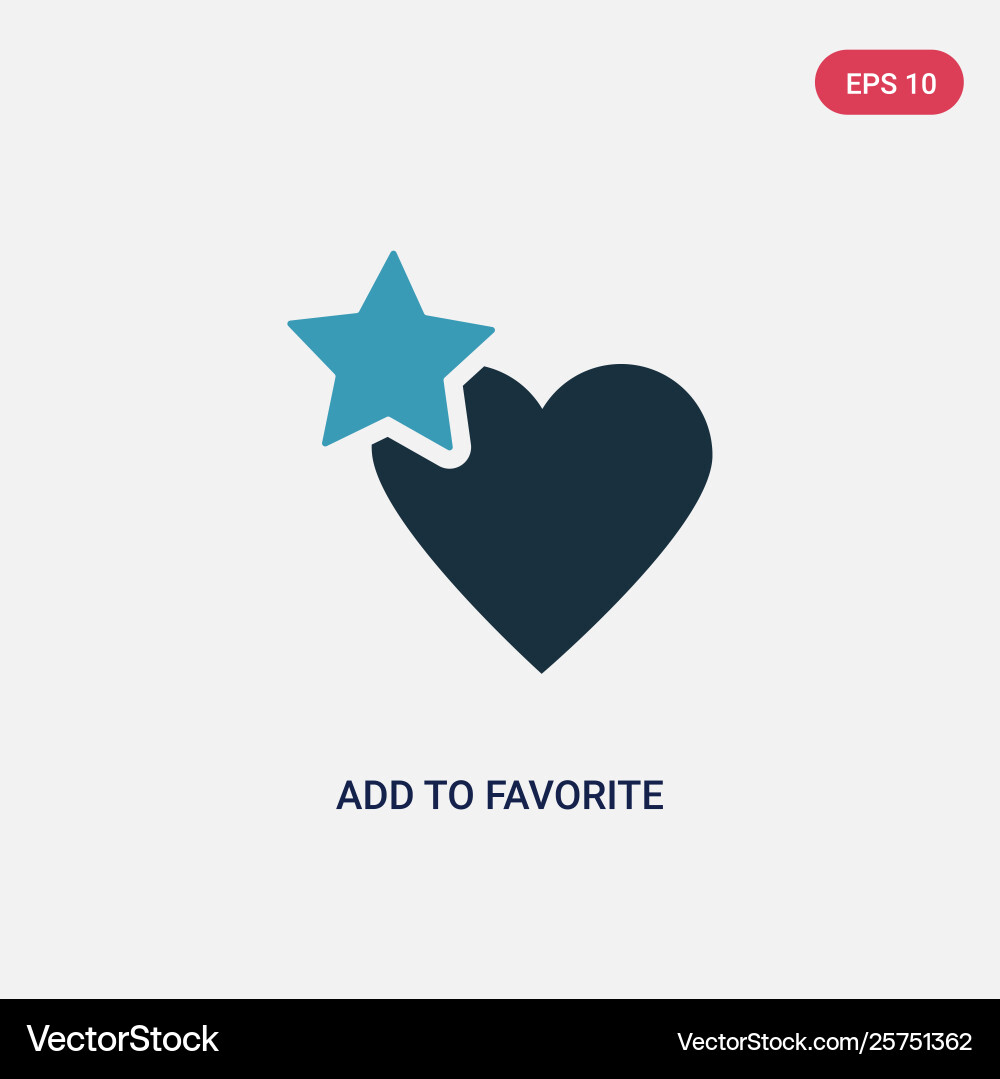 Two color add to favorite icon from user vector image