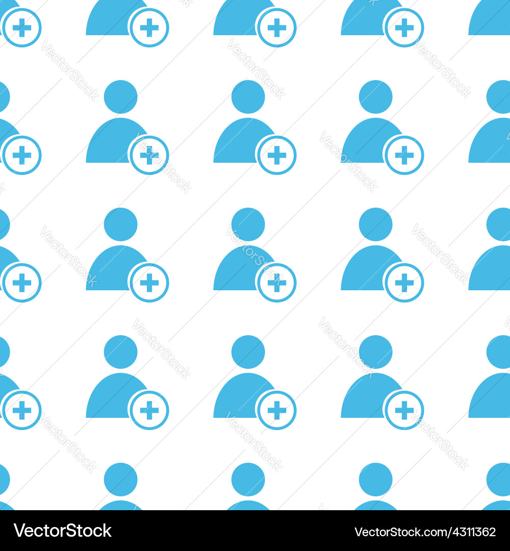 Unique add user seamless pattern vector image