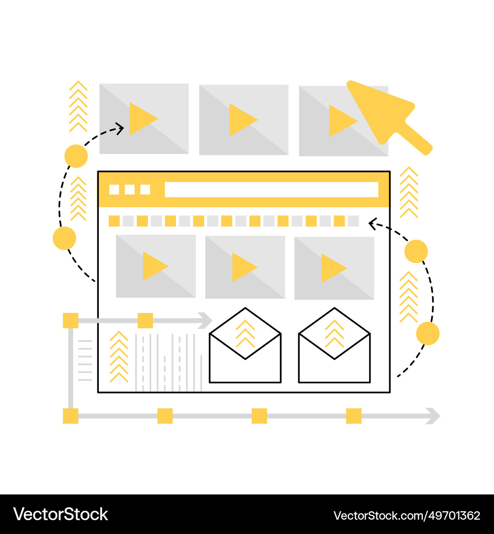 Website Navigation Icons vector image