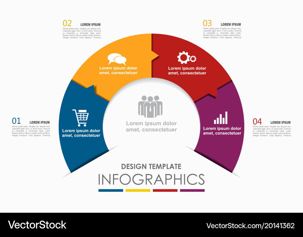 Workflow Infographic Template Vector Image