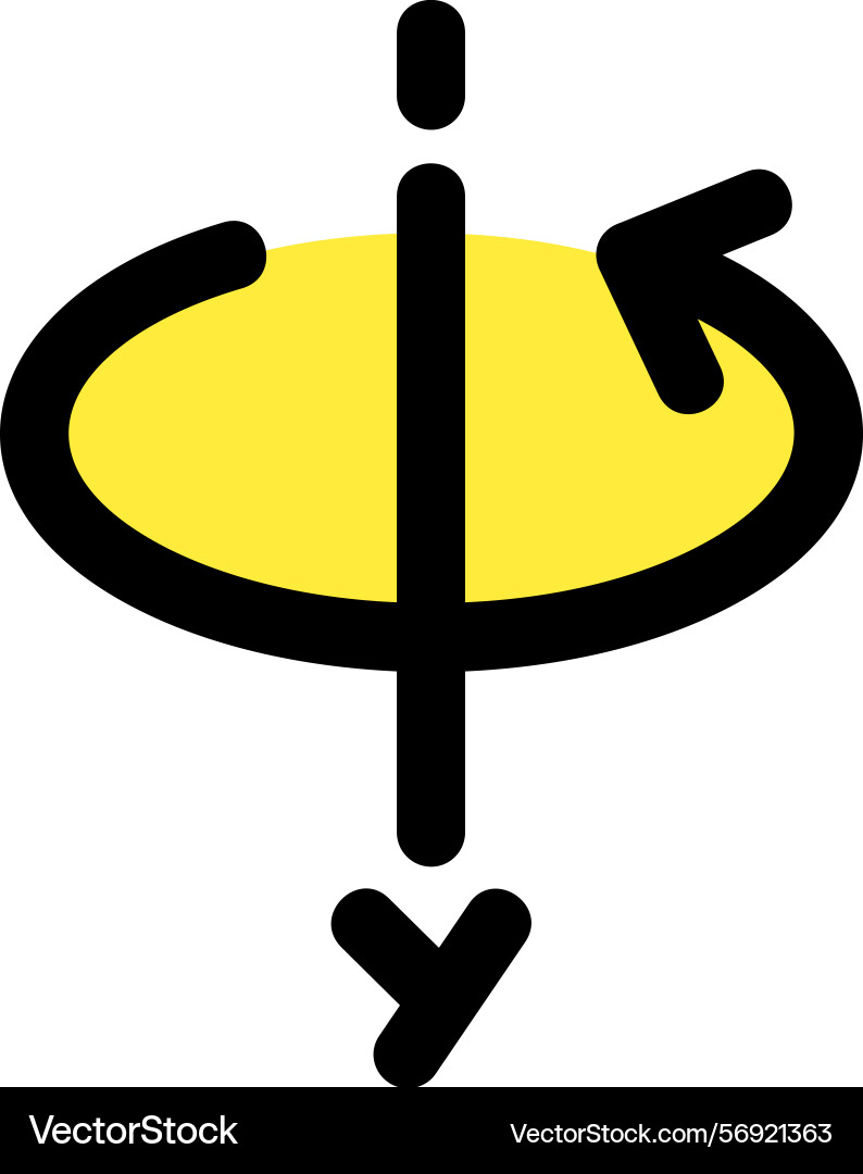 3d rotate y axis icon design vector image