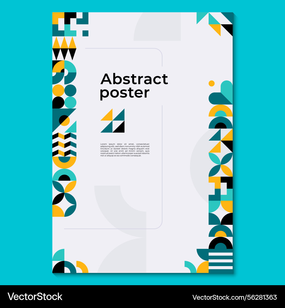 Abstract poster with geometric shapes pattern Abstract poster with geometric shapes pattern vector image