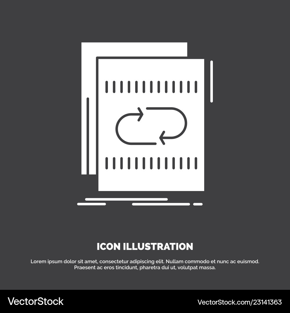 Audio file loop mix sound icon glyph symbol Audio file loop mix sound icon glyph symbol vector image