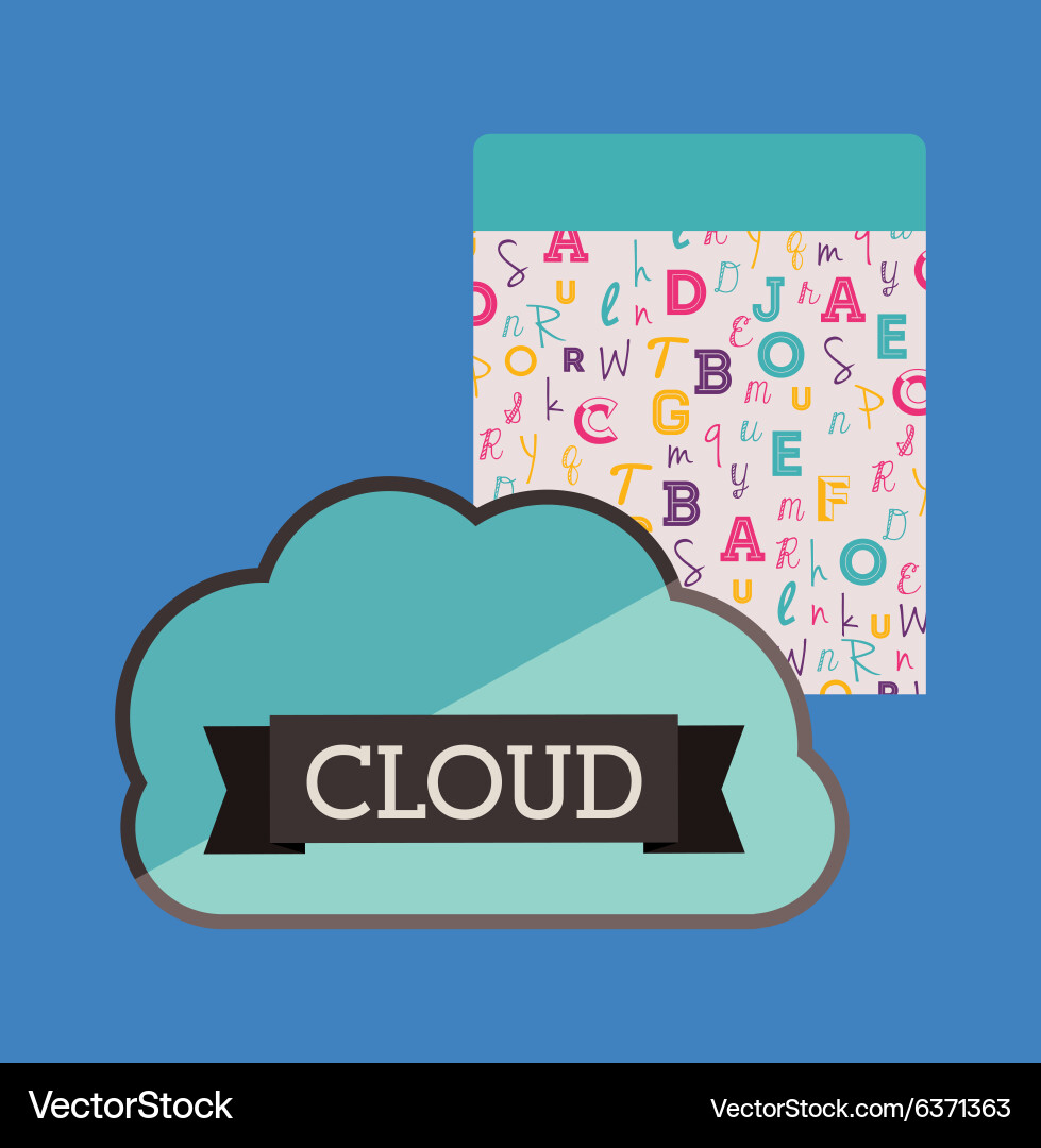 Cloud computing vector image