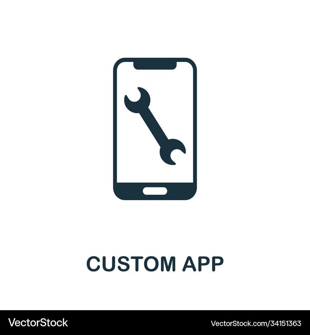 Custom app icon simple element from vector image
