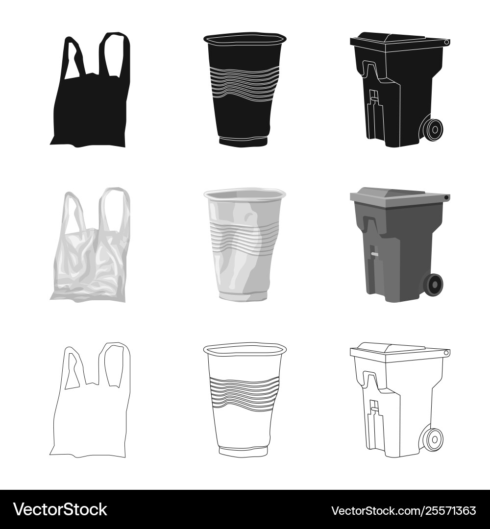 Dump and sort icon set Vector Image