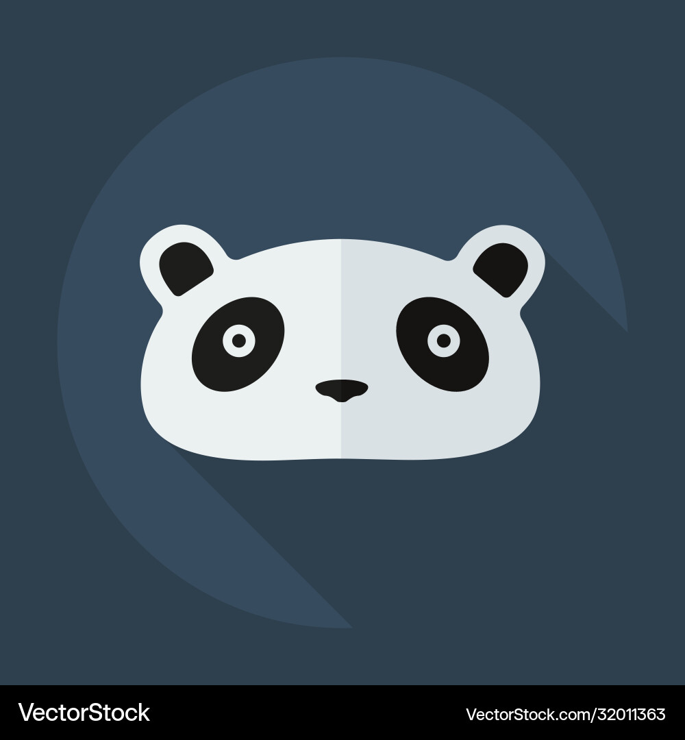 Flat modern design with shadow icons pandas Flat modern design with shadow icons pandas Vector Image