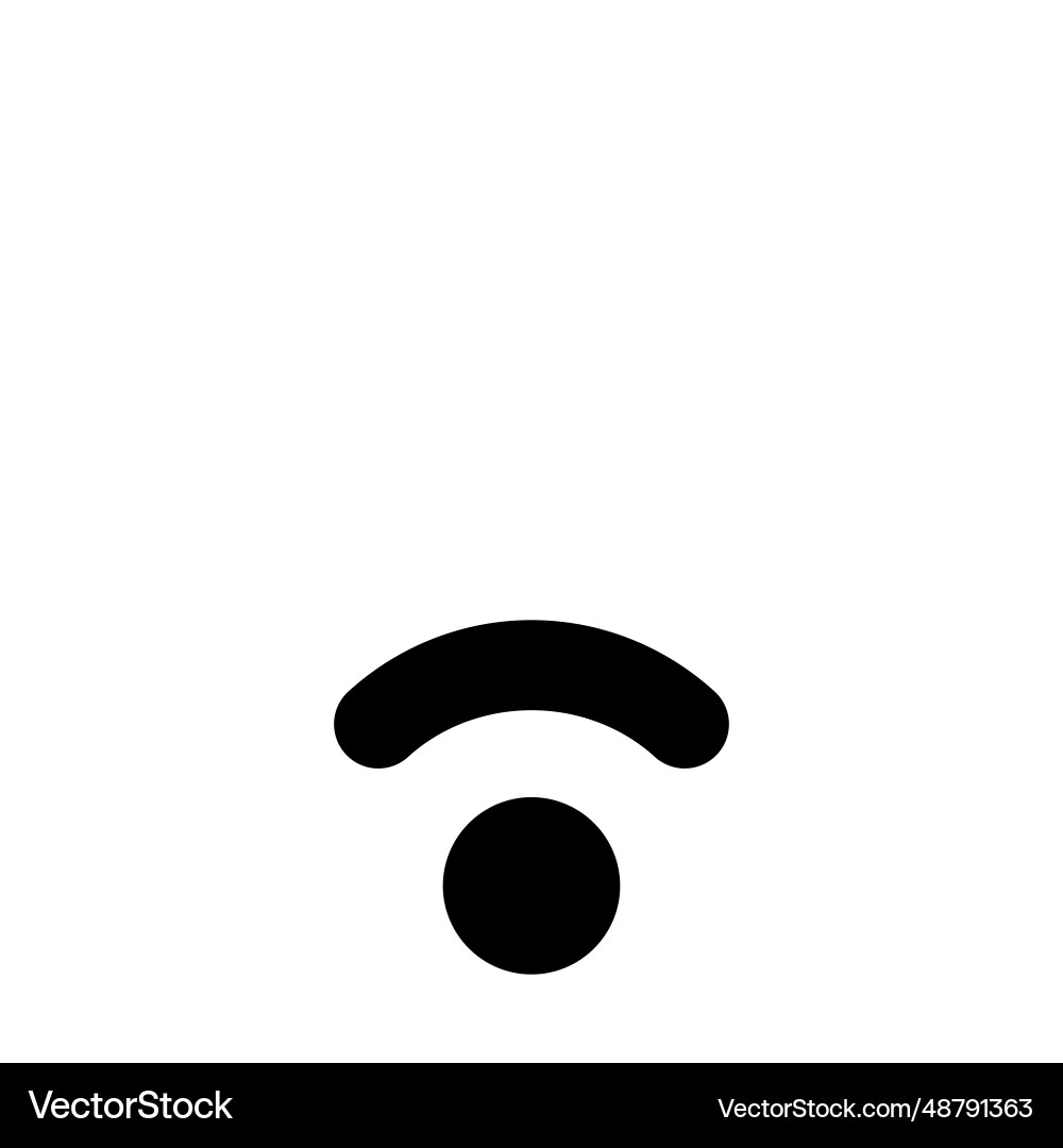 Low signal indication in internet device Vector Image