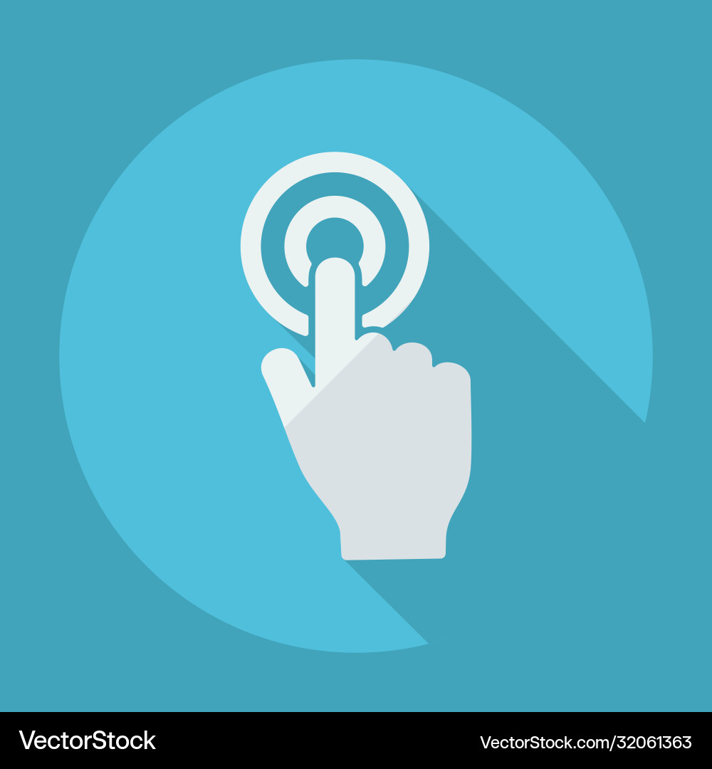 Modern Pointer Icon - Touch Interaction vektorbild