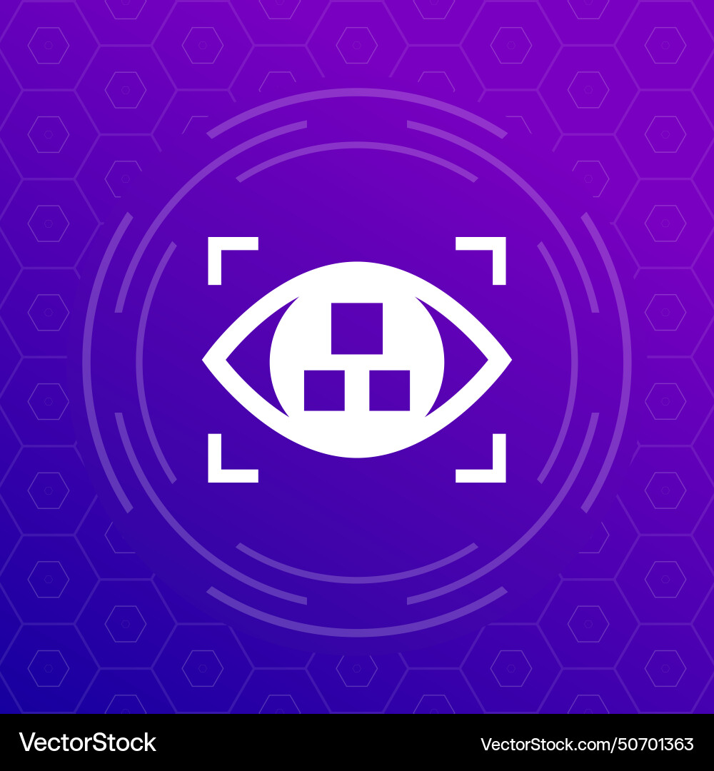 Pattern recognition icon for web Pattern recognition icon for web vector image
