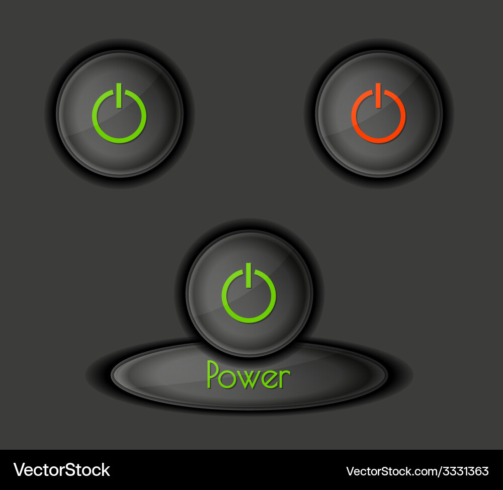 Power buttons Vector Image