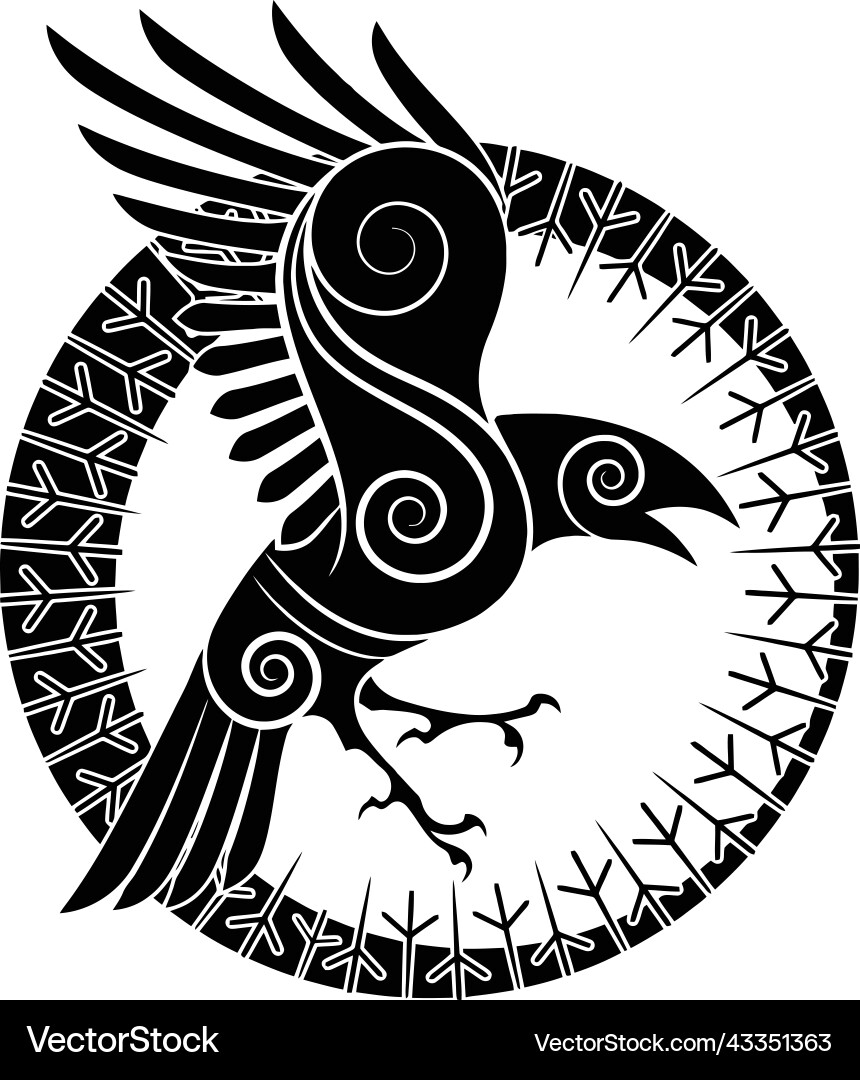 Ravens as viking symbols Ravens as viking symbols vector image