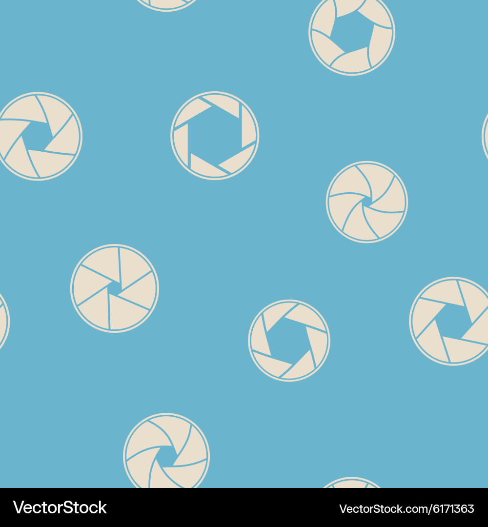 Seamless background with camera shutter symbols vector image