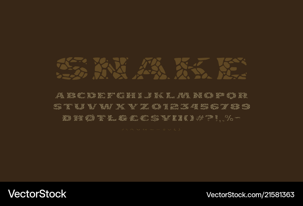 Serif font in the style of handmade graphics Serif font in the style of handmade graphics vector image