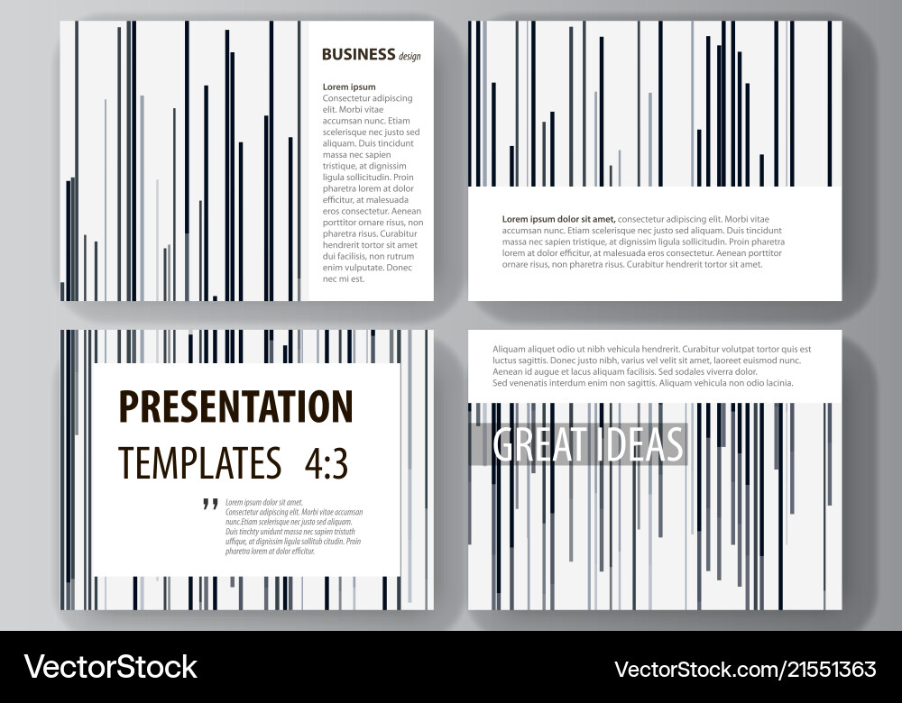Set of business templates for presentation slides Set of business templates for presentation slides vector image
