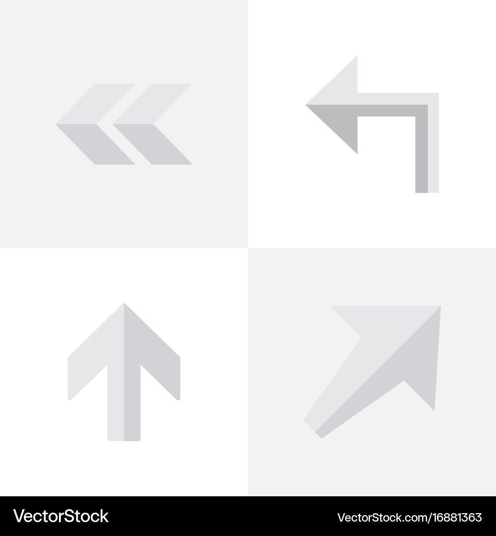 Set of simple pointer icons vector image
