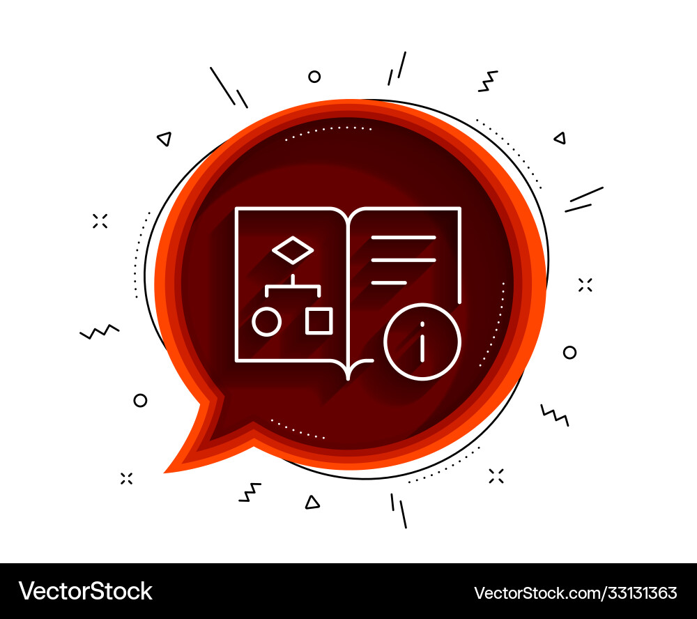 Technical algorithm line icon project vector image