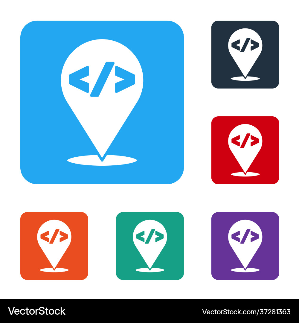 White web design and front end development icon White web design and front end development icon vector image