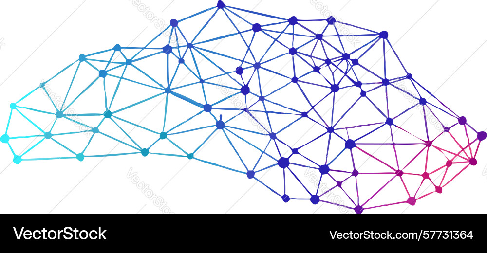 Abstract brain network neural connections vector image