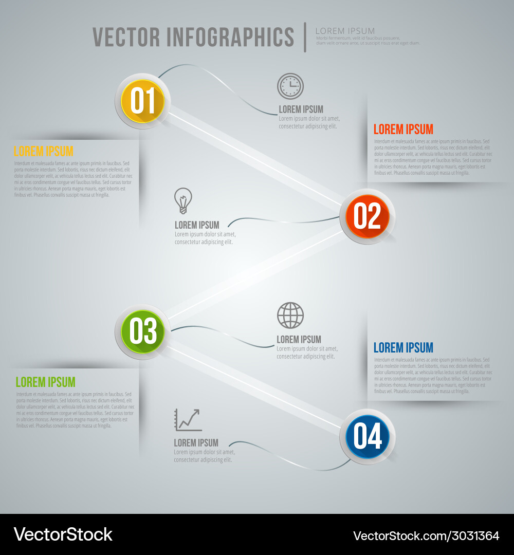 Abstract infographic design workflow layout vector image