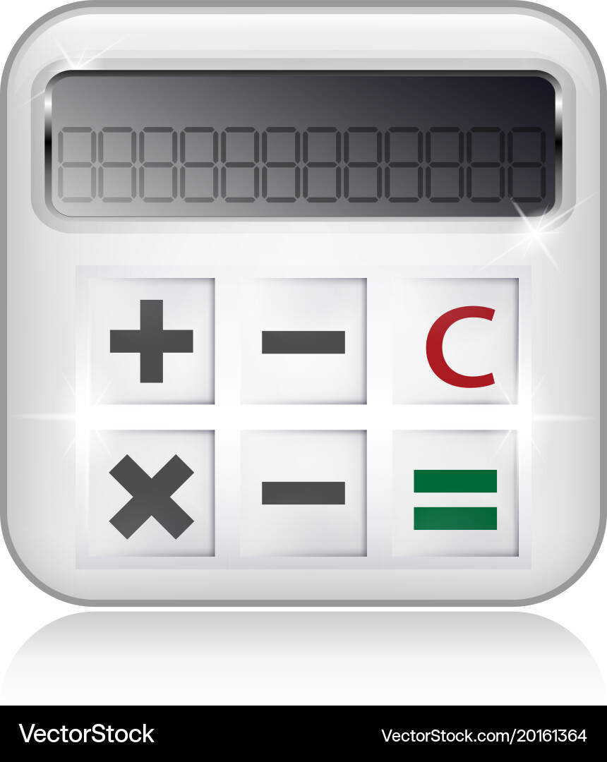 Calculator icon for mobile application eps10 vector image