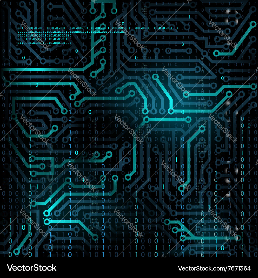 Digital Circuitry Background vector image