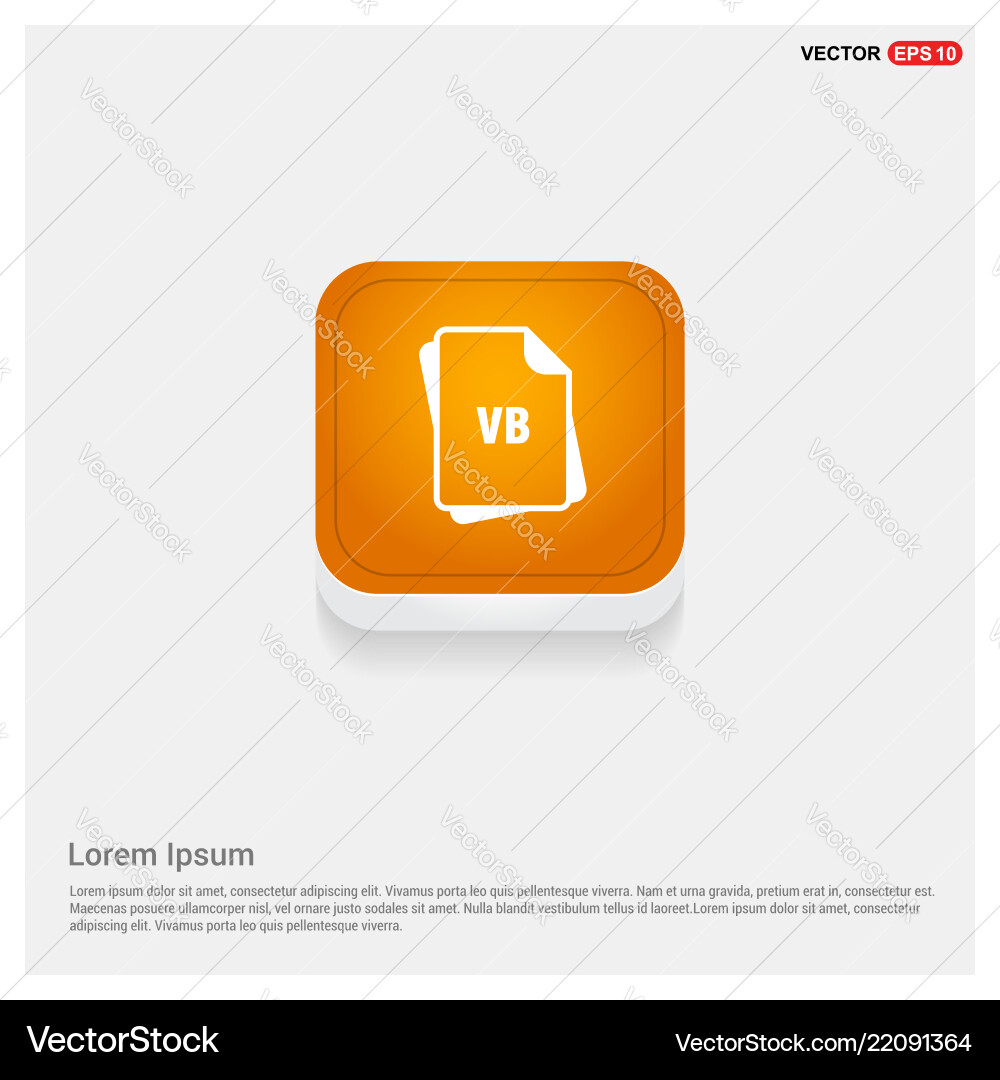 File type icons orange abstract web button vector image