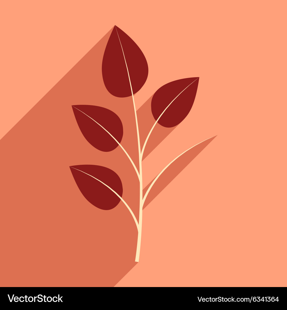 Flat with shadow icon and mobile application vector image