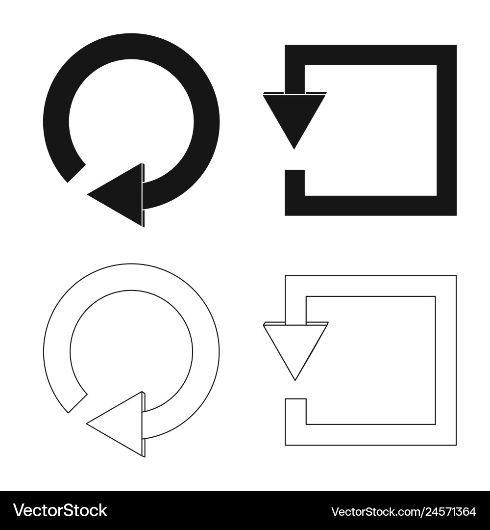 Isolated object of element and arrow symbol Vector Image