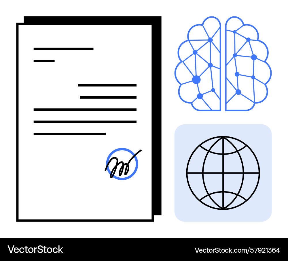 Künstliche Intelligenzintegration in der globalen Künstliche Intelligenzintegration in der globalen Vektorbild